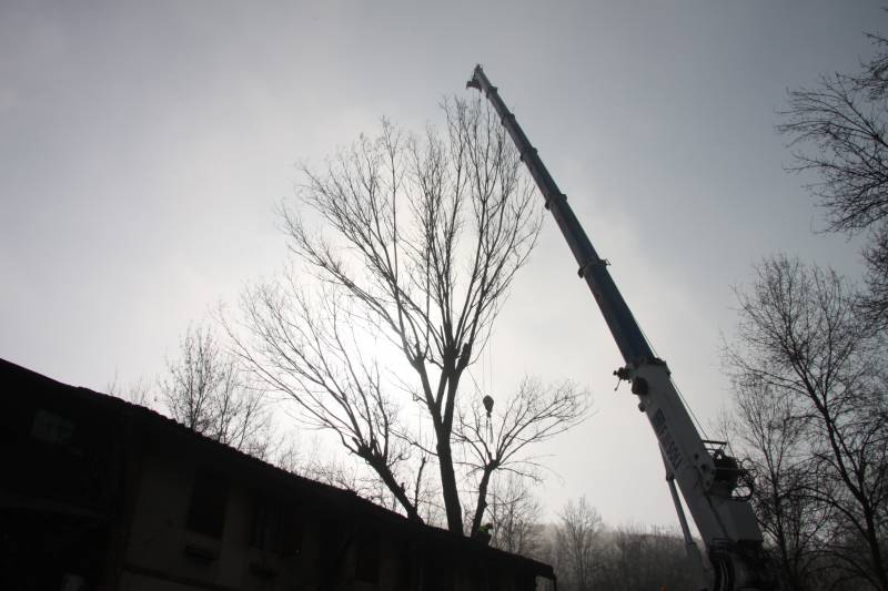 abbattimento con gru 4